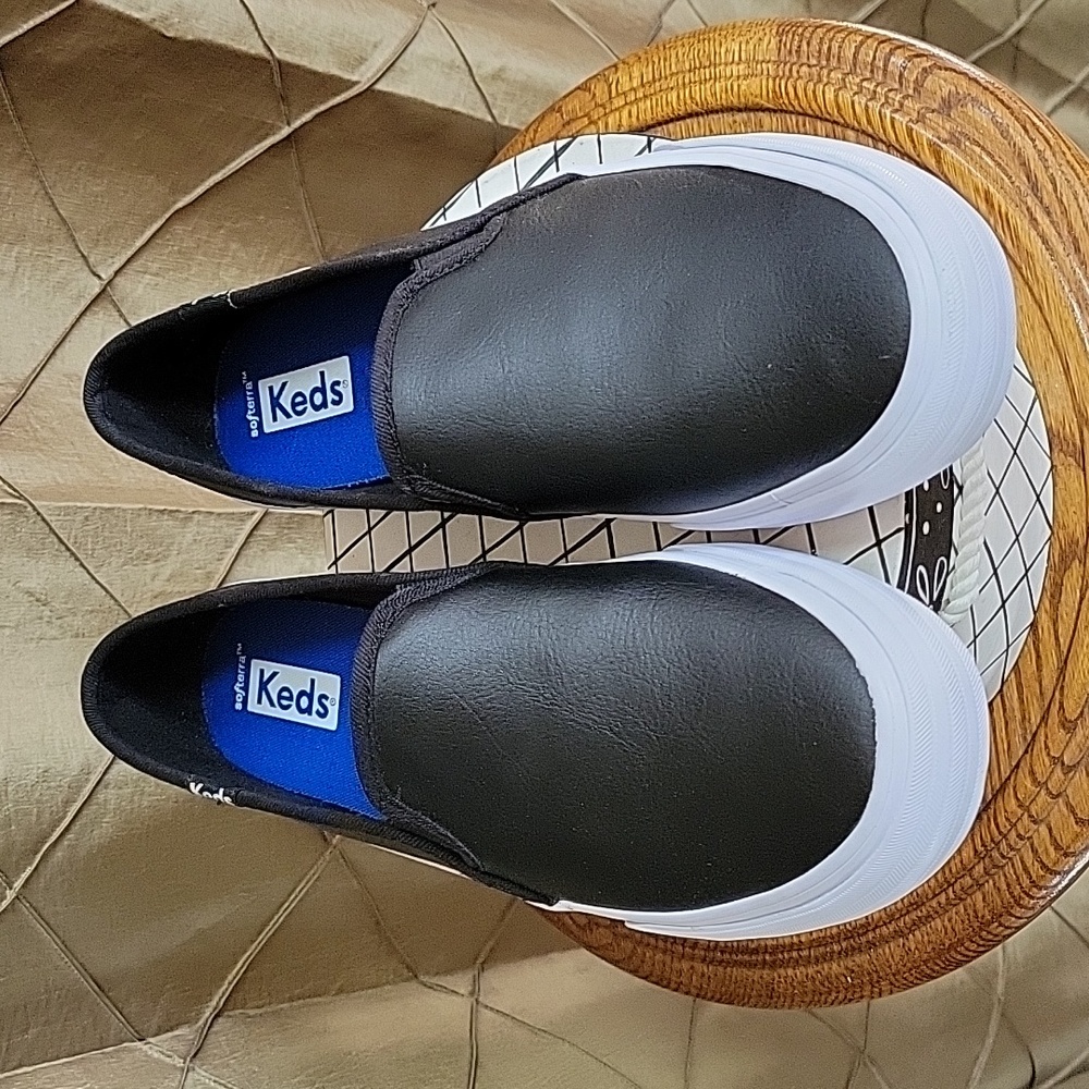 NWOT- Keds ‘Double Decker’ Leather Platform Slip-on Sneakers - Picture 5 of 8